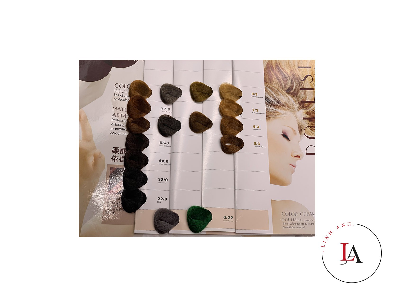 Bảng màu thuốc nhuộm tóc Roulisi